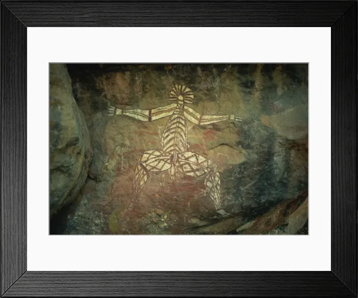 Framed Print : Nabulwinjbulwinj, supernatural ancester who eats lambs, Aboriginal rock art site at Nourlangie Rock Framed Print : Nabulwinjbulwinj, supernatural ancester who eats lambs, Aboriginal rock art site at Nourlangie Rock