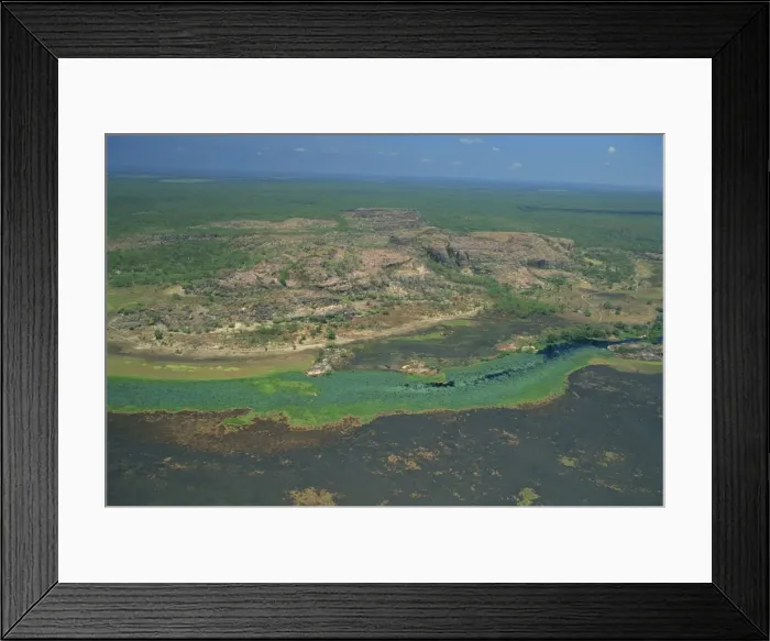 Framed Print : A billabong, the backwater of a river, on the floodplain of the East Alligator River near the border of Arnhemland and Kakadu National Park, Northern Territory Framed Print : A billabong, the backwater of a river, on the floodplain of the East Alligator River near the border of Arnhemland and Kakadu National Park, Northern Territory
