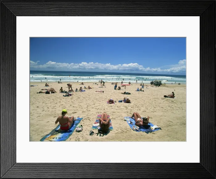 Framed Print : The beach at Surfers Paradise, Gold Coast, Queensland, Australia, Pacific Framed Print : The beach at Surfers Paradise, Gold Coast, Queensland, Australia, Pacific