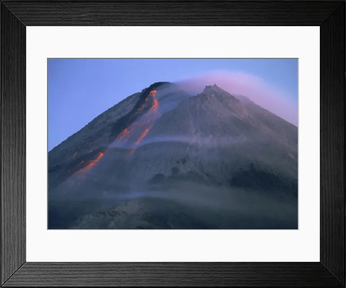 Framed Print : Eruption of Gunung Merapi, a highly active volcano near Yogyakarta, Java Framed Print : Eruption of Gunung Merapi, a highly active volcano near Yogyakarta, Java