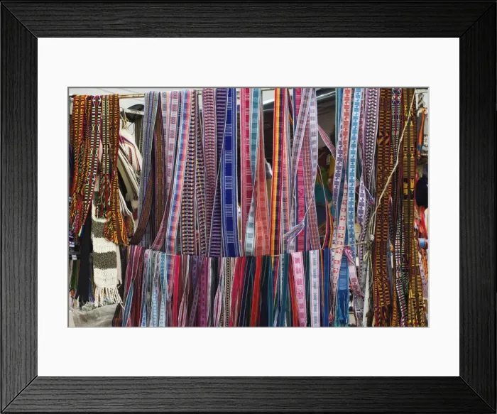 Framed Print : Colourful indigenous-style textiles on sale in this major tourist hub and colonial-style provincial capital, Riobamba, Chimborazo Province, Central Highlands, Ecuador Framed Print : Colourful indigenous-style textiles on sale in this major tourist hub and colonial-style provincial capital, Riobamba, Chimborazo Province, Central Highlands, Ecuador