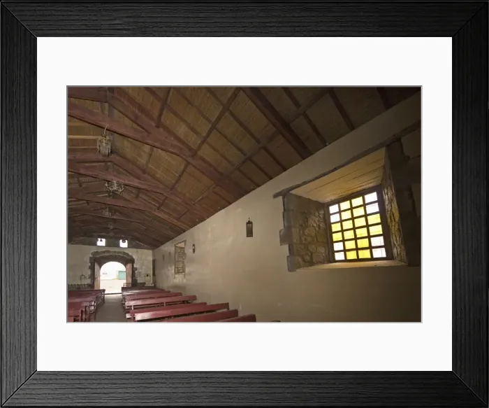 Framed Print : Interior of the chapel of La Balbanera dating from 1534, the oldest church in the country Framed Print : Interior of the chapel of La Balbanera dating from 1534, the oldest church in the country
