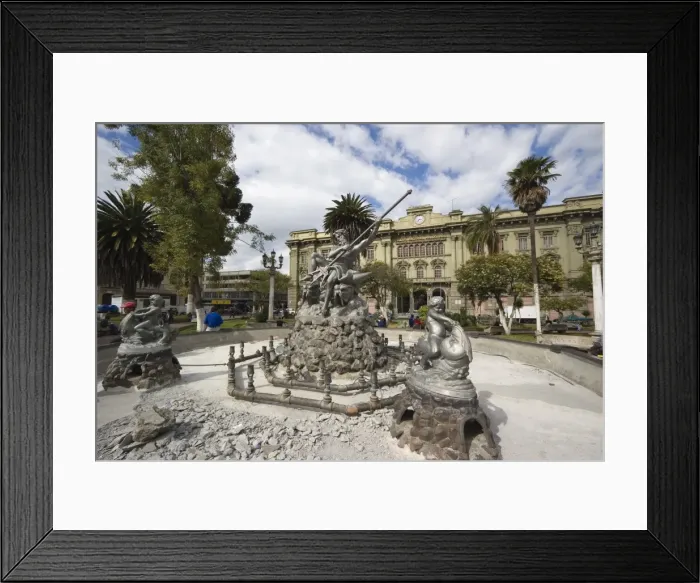 Framed Print : Colegio Maldonado on Parque Sucre in the colonial-style provincial capital Framed Print : Colegio Maldonado on Parque Sucre in the colonial-style provincial capital