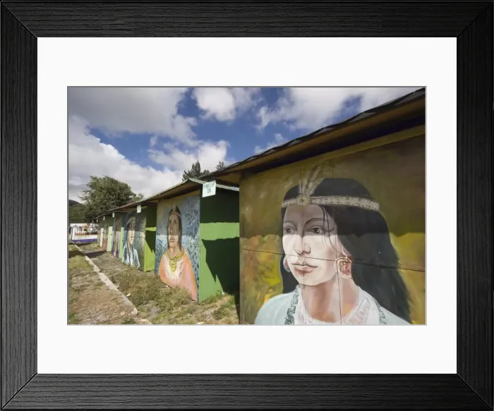 Framed Print : Craft shops for tourists near the chapel of La Balbanera which dates from 1534 Framed Print : Craft shops for tourists near the chapel of La Balbanera which dates from 1534