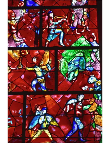 Marc Chagall stained glass window, Cathedral, Chichester, West Sussex, England