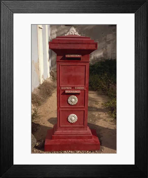 Framed Print : Old post box in museum, Aruba, Dutch Antilles, West Indies, Central America Framed Print : Old post box in museum, Aruba, Dutch Antilles, West Indies, Central America
