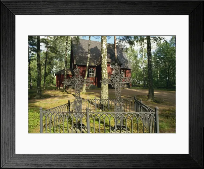 Framed Print : The 17th century Karuna church and cemetery on island Seurasaari, Helsinki Framed Print : The 17th century Karuna church and cemetery on island Seurasaari, Helsinki