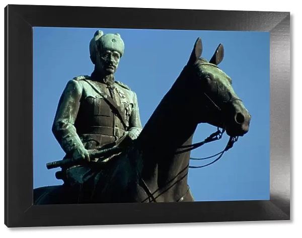 Equestrian statue of Finlands great wartime statesman, General Mannerheim