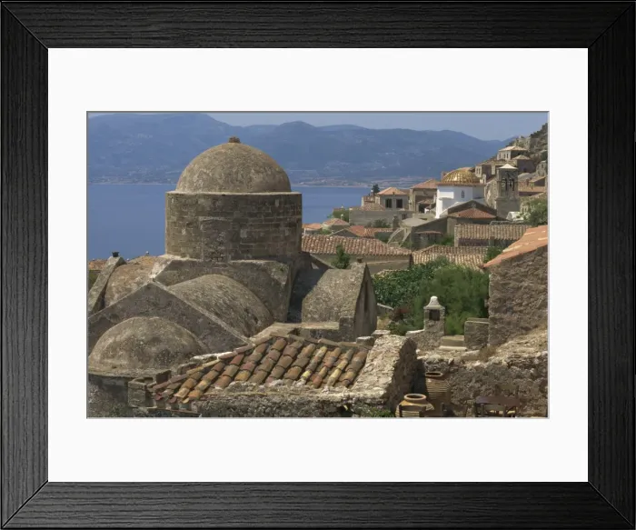 Framed Print : Monemvasia, Pelopponese, Greece, Europe Framed Print : Monemvasia, Pelopponese, Greece, Europe