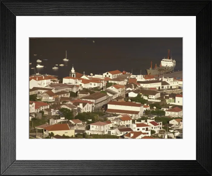 Framed Print : Velas and port, Sao Jorge, Azores, Portugal, Atlantic, Europe Framed Print : Velas and port, Sao Jorge, Azores, Portugal, Atlantic, Europe