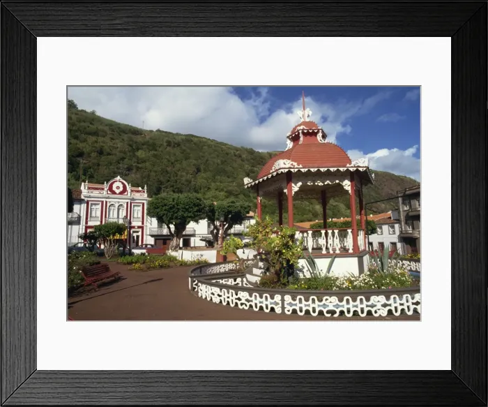 Framed Print : Bandstand in municipal gardens, Velas, Sao Jorge, Azores, Portugal, Europe Framed Print : Bandstand in municipal gardens, Velas, Sao Jorge, Azores, Portugal, Europe