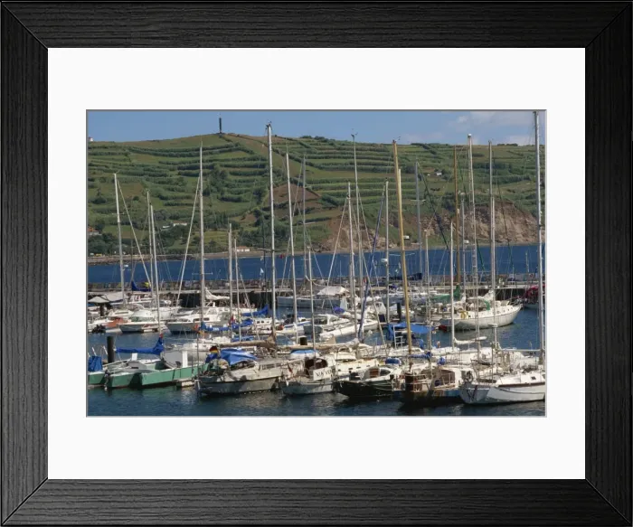 Framed Print : Yacht anchorage, Horta, Faial, Azores, Portugal, Atlantic, Europe Framed Print : Yacht anchorage, Horta, Faial, Azores, Portugal, Atlantic, Europe