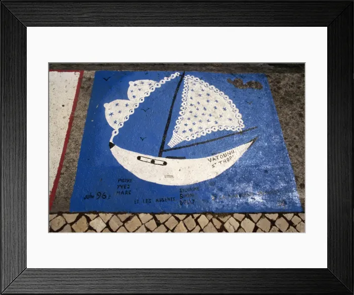 Framed Print : Yachtsmens record of stay, Horta, Faial, Azores, Portugal, Europe