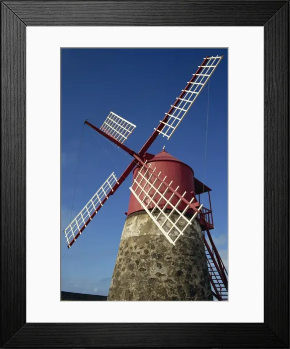 Framed Print : Restored mill, Madalena, Pico, Azores, Portugal, Europe Framed Print : Restored mill, Madalena, Pico, Azores, Portugal, Europe