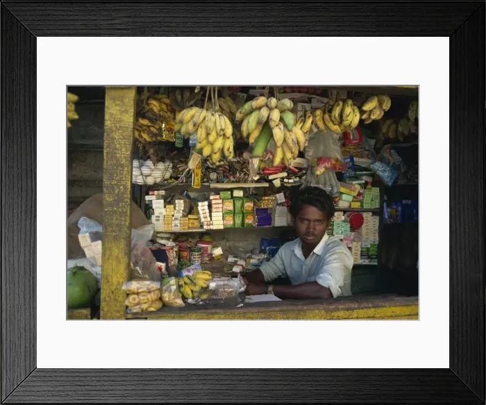 Framed Print : Fruit seller, Port Blair, Andaman Islands, India, Asia