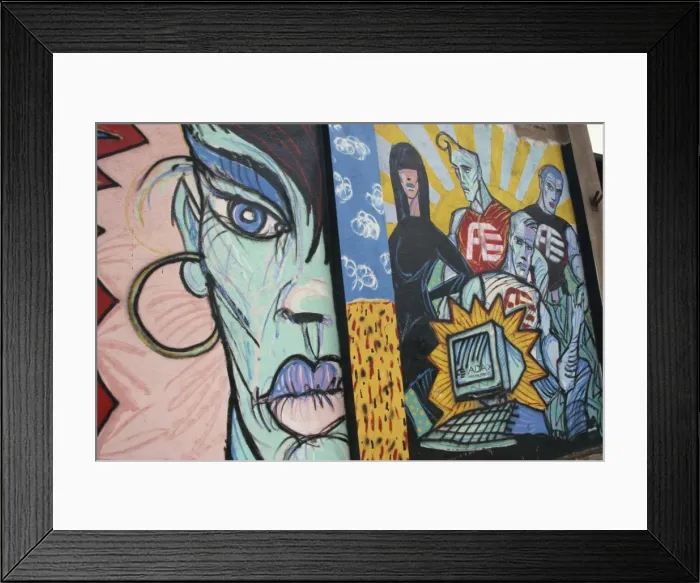 Framed Print : Techno murals on shipyard outer wall, Gdansk, Pomerania, Poland, Europe Framed Print : Techno murals on shipyard outer wall, Gdansk, Pomerania, Poland, Europe
