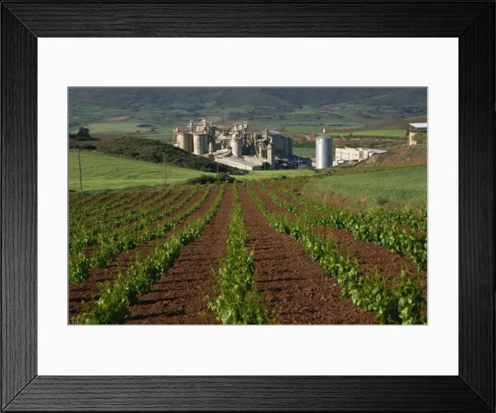 Framed Print : Yesos Pamplona cement works, near Puente la Reina, Navarre, Spain, Europe