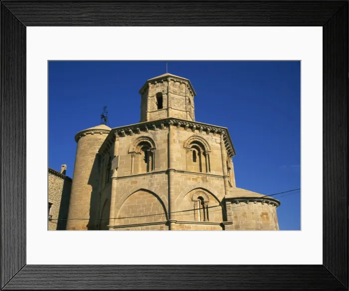 Framed Print : Romanesque church of the Holy Sepulchre, dating from the 12th century, Torres del Rio