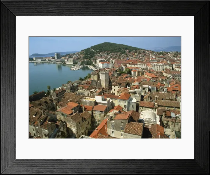 Framed Print : Roofscape of city from belltower, Split, Dalmatia, Croatia, Europe Framed Print : Roofscape of city from belltower, Split, Dalmatia, Croatia, Europe