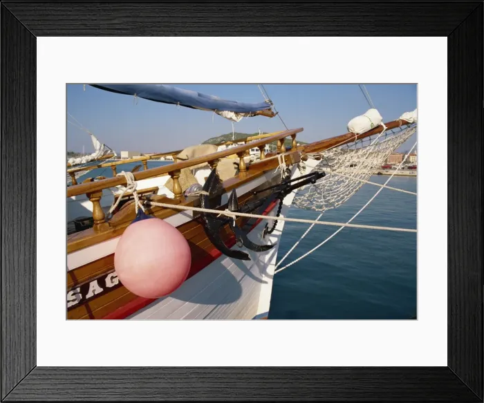 Framed Print : Prow of tour boat in harbour, Split, Dalmatia, Croatia, Europe Framed Print : Prow of tour boat in harbour, Split, Dalmatia, Croatia, Europe