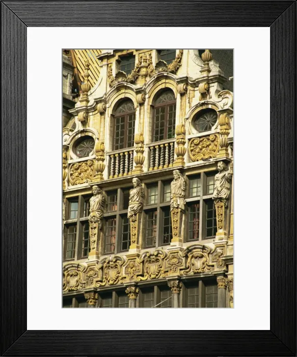 Framed Print : Gilded facade of Guild House, Grand Place, UNESCO World Heritage Site, Brussels Framed Print : Gilded facade of Guild House, Grand Place, UNESCO World Heritage Site, Brussels