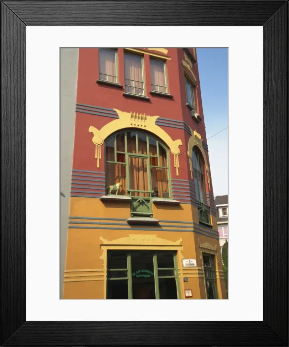 Framed Print : Creative painting, Patershol district, Ghent, Belgium, Europe Framed Print : Creative painting, Patershol district, Ghent, Belgium, Europe