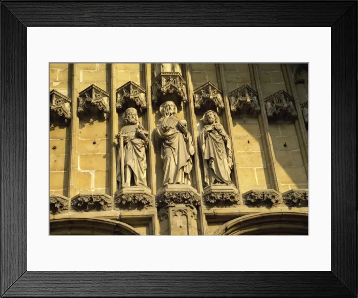 Framed Print : Religious statuary, west door, St. Baafskathedraal, Ghent, Belgium, Europe Framed Print : Religious statuary, west door, St. Baafskathedraal, Ghent, Belgium, Europe