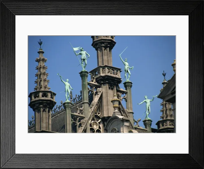 Framed Print : Maison du Roi with sculptures, Grand Place, UNESCO World Heritage Site Framed Print : Maison du Roi with sculptures, Grand Place, UNESCO World Heritage Site
