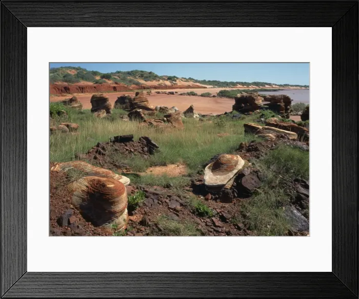 Framed Print : Rock forms around port, Broome, Kimberley, Western Australia, Australia, Pacific Framed Print : Rock forms around port, Broome, Kimberley, Western Australia, Australia, Pacific