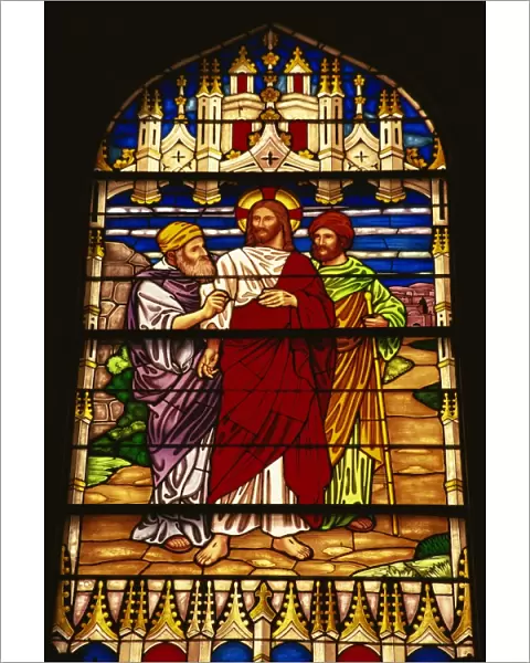 Stained glass in St. Pauls Church, Key West, Florida, United States of America