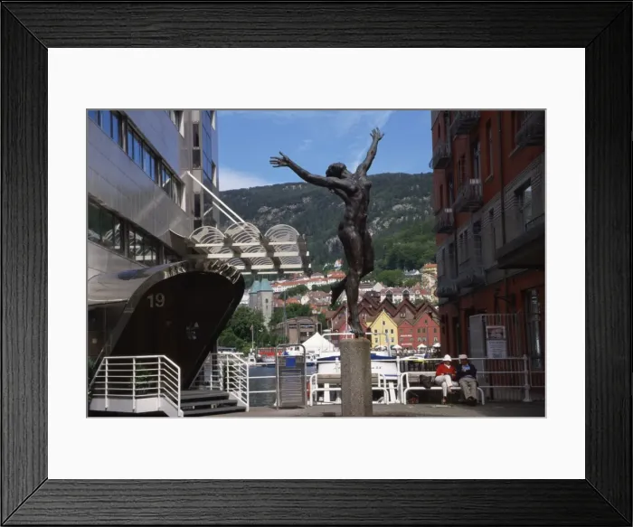 Framed Print : Sculpture, Strandkaien, Grieg Commercial Centre, Bergen, Norway, Scandinavia, Europe Framed Print : Sculpture, Strandkaien, Grieg Commercial Centre, Bergen, Norway, Scandinavia, Europe
