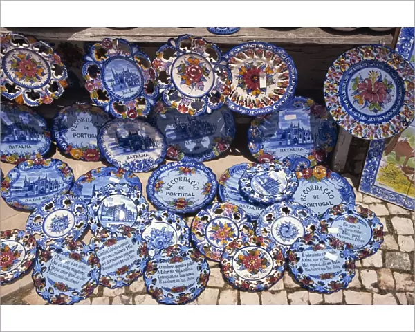 Ceramics for sale, Batalha, Estremadura, Portugal, Europe