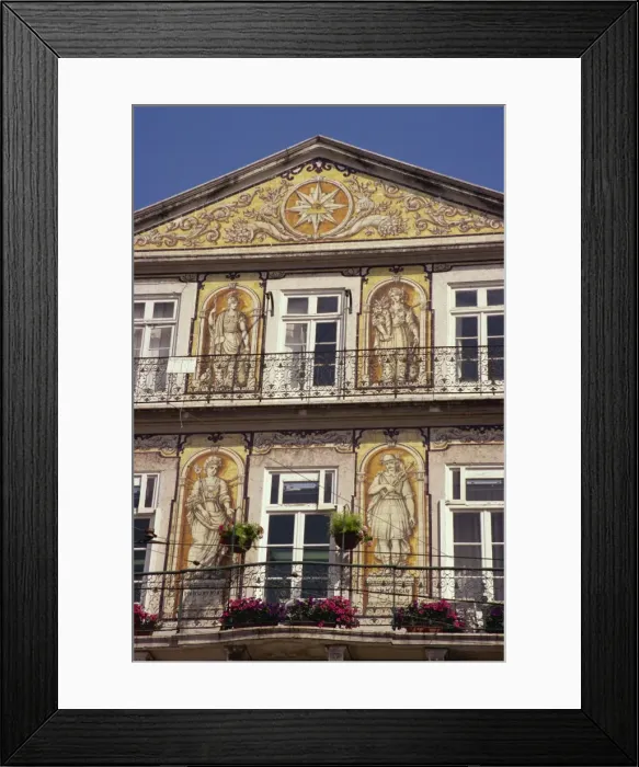 Framed Print : Chiado, teramic tile pictures on house, Trindade, Lisbon, Portugal, Europe Framed Print : Chiado, teramic tile pictures on house, Trindade, Lisbon, Portugal, Europe
