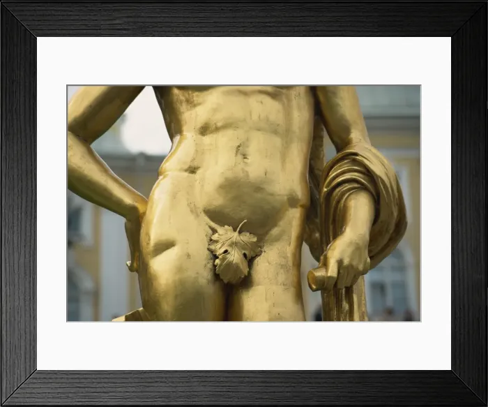 Framed Print : Detail of statue, Petrodvorets, St. Petersburg, Russia, Europe
