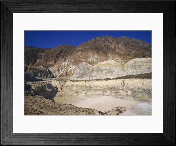Framed Print : Volcanic crater, Lakki, Nissyros, Dodecanese, Greek Islands, Greece, Europe