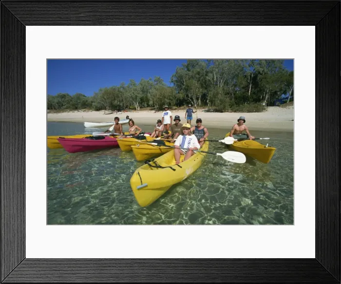 Framed Print : Kayaking, Great Keppel Island, Queensland, Australia, Pacific