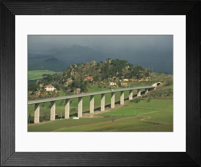 Framed Print : Elevated motorway, Nicosia, Sicily, Italy, Europe Framed Print : Elevated motorway, Nicosia, Sicily, Italy, Europe