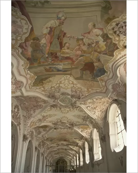 Interior with Brothers Asam Baroque stucco and frescoes dating from 1724
