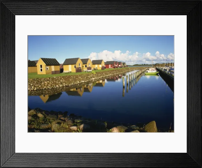Framed Print : Marina and youth hostel cabins, Aalborg, north Jutland, Denmark, Scandinavia, Europe Framed Print : Marina and youth hostel cabins, Aalborg, north Jutland, Denmark, Scandinavia, Europe
