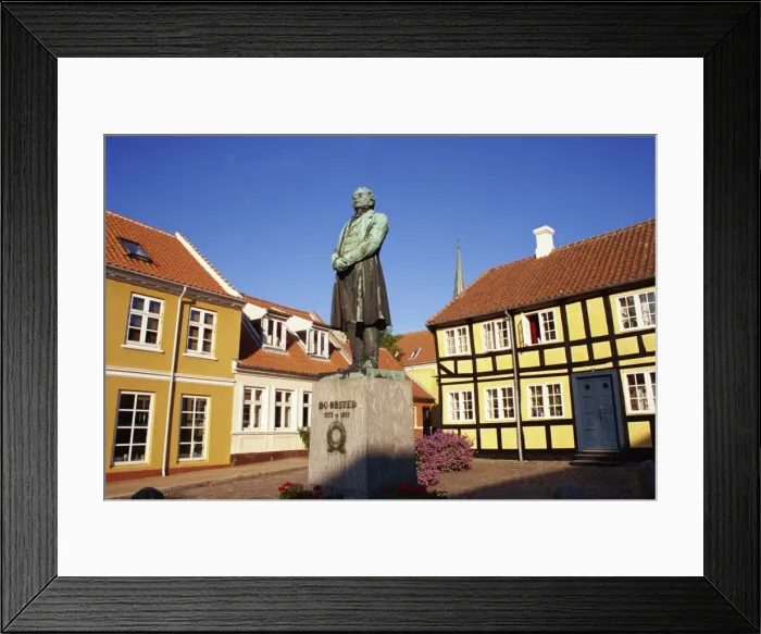 Framed Print : Statue of H. C. Orsted, Rudkobing, Langeland, Denmark, Scandinavia, Europe Framed Print : Statue of H. C. Orsted, Rudkobing, Langeland, Denmark, Scandinavia, Europe