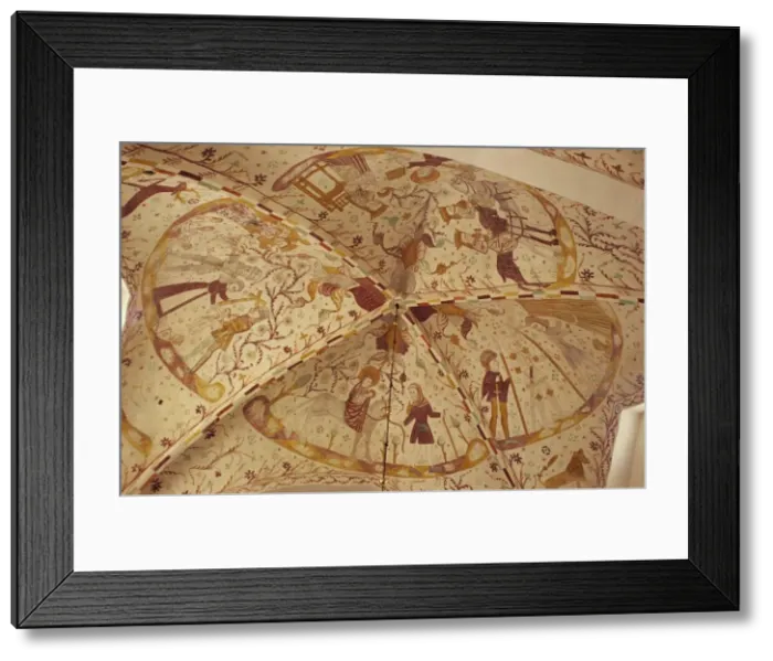 Framed Print : Frescoes inside church, Elmelunde, Mon, Denmark, Scandinavia, Europe Framed Print : Frescoes inside church, Elmelunde, Mon, Denmark, Scandinavia, Europe