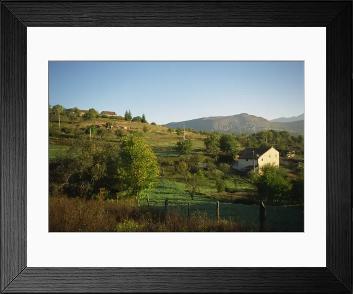 Framed Print : Farm landscape near Tagliacozzo, Abruzzo, Italy, Europe Framed Print : Farm landscape near Tagliacozzo, Abruzzo, Italy, Europe