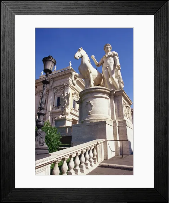 Framed Print : Statues, Capitoline Hill, Rome, Lazio, Italy, Europe Framed Print : Statues, Capitoline Hill, Rome, Lazio, Italy, Europe