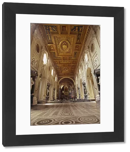 Interior of San Giovanni in Laterano Basilica, Rome, Lazio, Italy, Europe