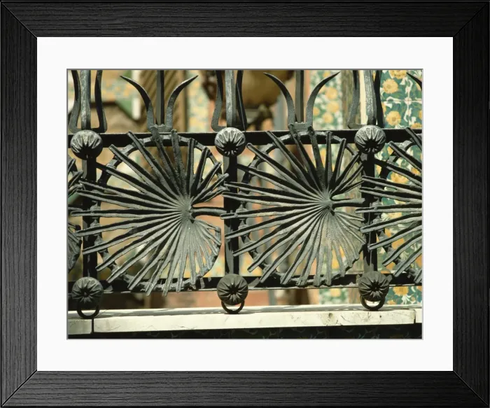 Framed Print : Ironwork by Gaudi, Casa Vicens, Barcelona, Catalonia, Spain, Europe Framed Print : Ironwork by Gaudi, Casa Vicens, Barcelona, Catalonia, Spain, Europe