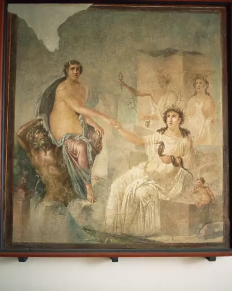 Fresco from Pompeii of Lo received by Isis at Canopus, Archaeological Museum