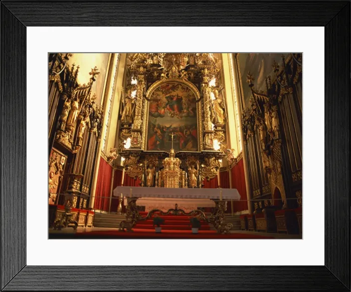 Framed Print : High altar dating from the 17th century by Linhart Wulliman and Franz Georgius