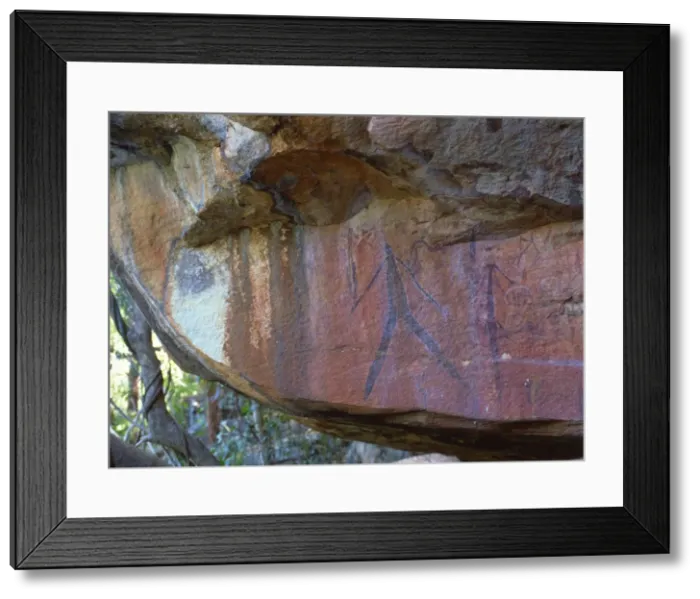 Framed Print : Aboriginal paintings on rock, below Little Mertens Falls, Kimberley, West Australia Framed Print : Aboriginal paintings on rock, below Little Mertens Falls, Kimberley, West Australia