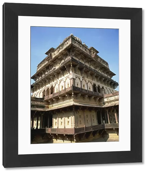 Central five storey structure of Nrising Dev Palace, Datia, Madhya Pradesh state