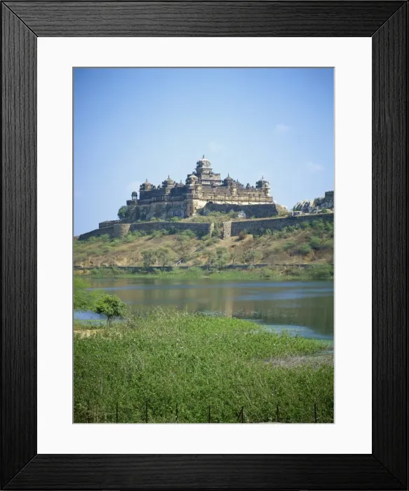 Framed Print : View of Nrising Dev Palace across Karna Sagar Lake, Datia, Madhya Pradesh state Framed Print : View of Nrising Dev Palace across Karna Sagar Lake, Datia, Madhya Pradesh state